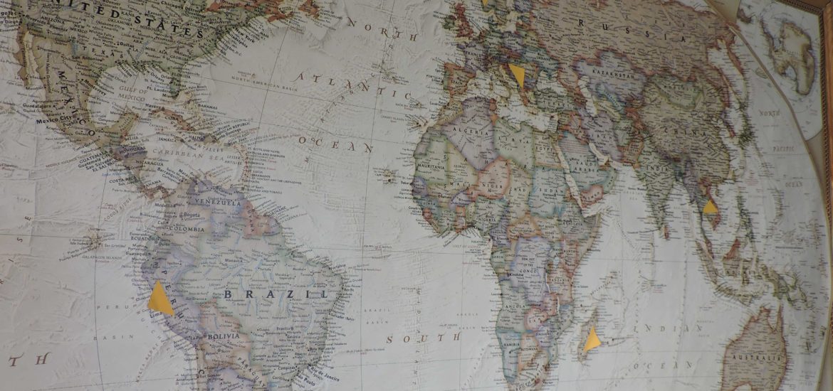 Carte du monde carnets de voyage