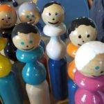 Quilles bois à rénover personnage enfants