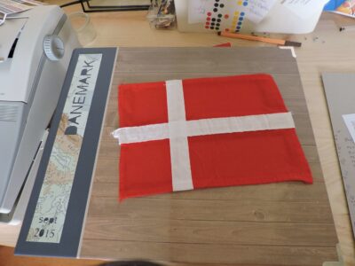 Un drapeau Album scrapbooking scrap danemark 2015